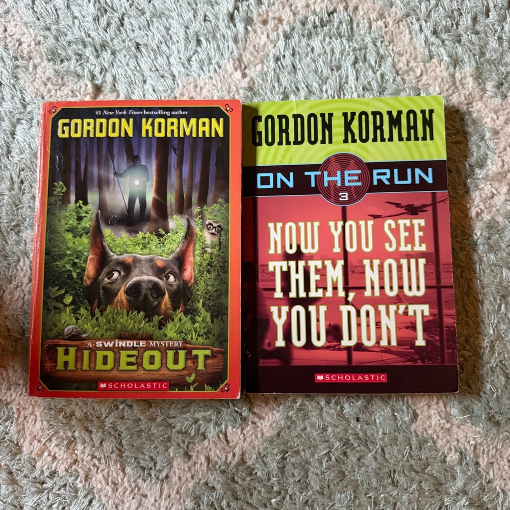 Gordon Korman Book Lot Hideout Now You See Them Now You Dont Paperback